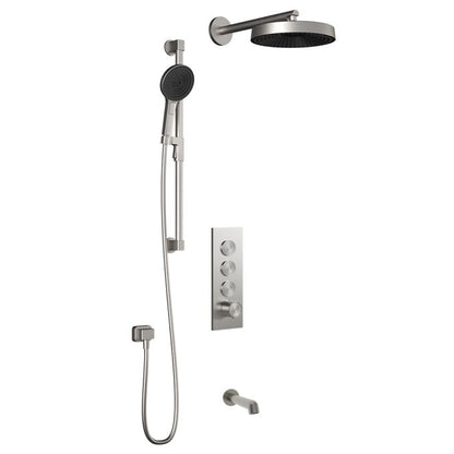 Kalia ELVA TB3 PREMIA : AQUATONIK™ T/P Push-Button Shower System with Wall arm