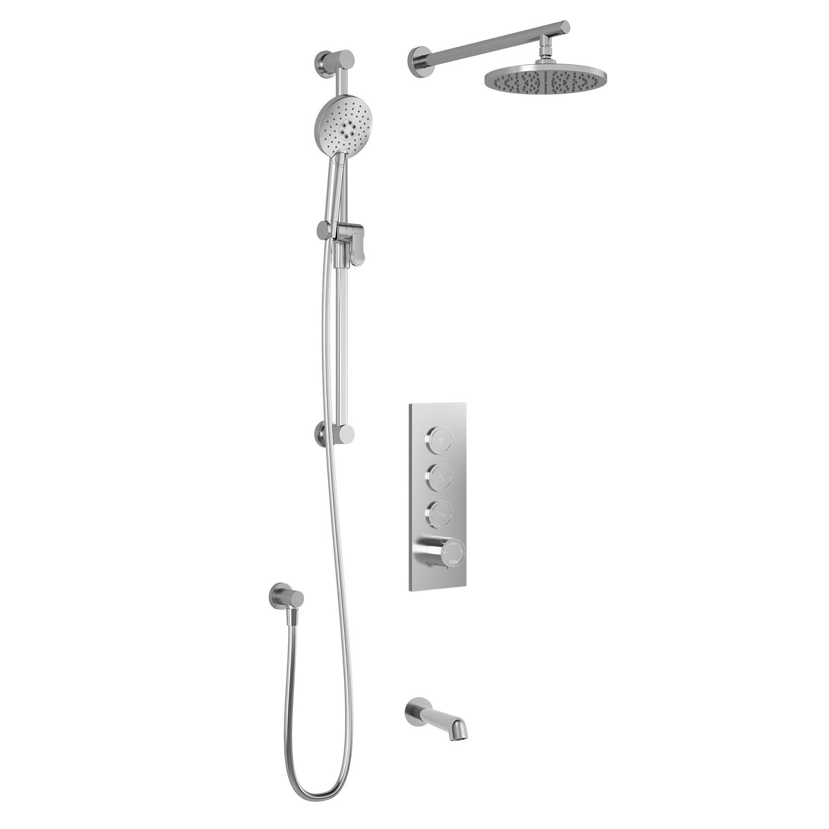 Kalia ELVA TB3 (Valve Not Included) : AQUATONIK™ T/P Push-Button Shower System with Wallarm Chrome – BF2280-110