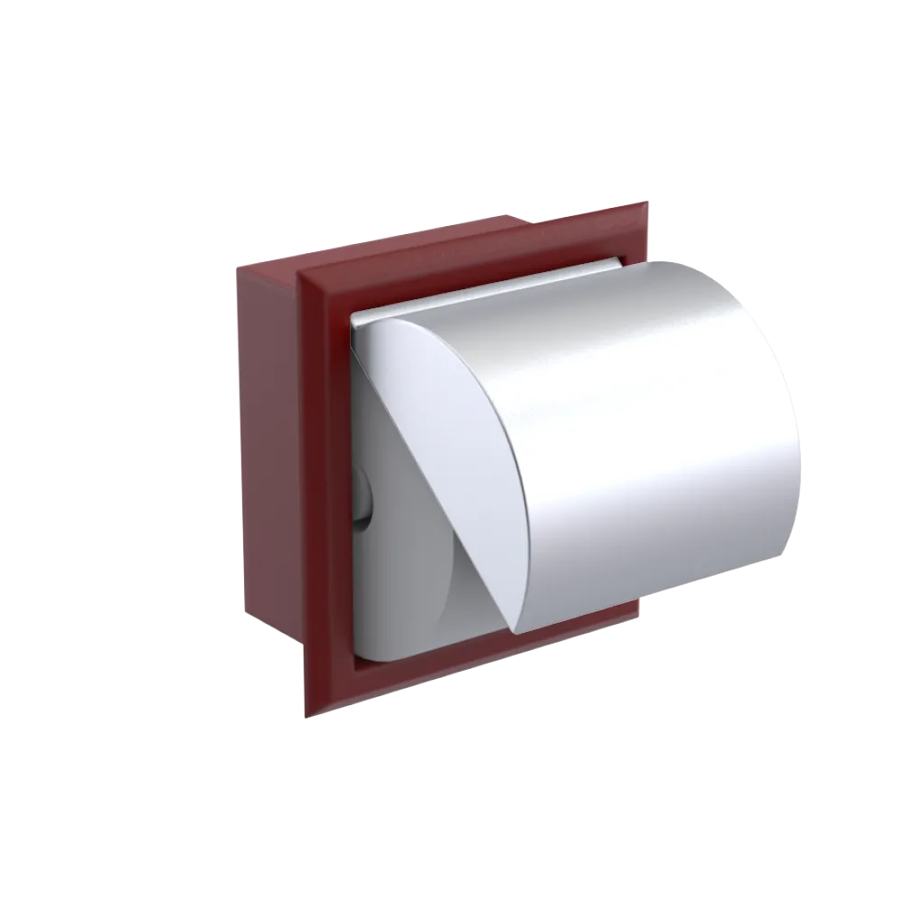 Rubinet RECESSED TOILET PAPER HOLDER Maroon