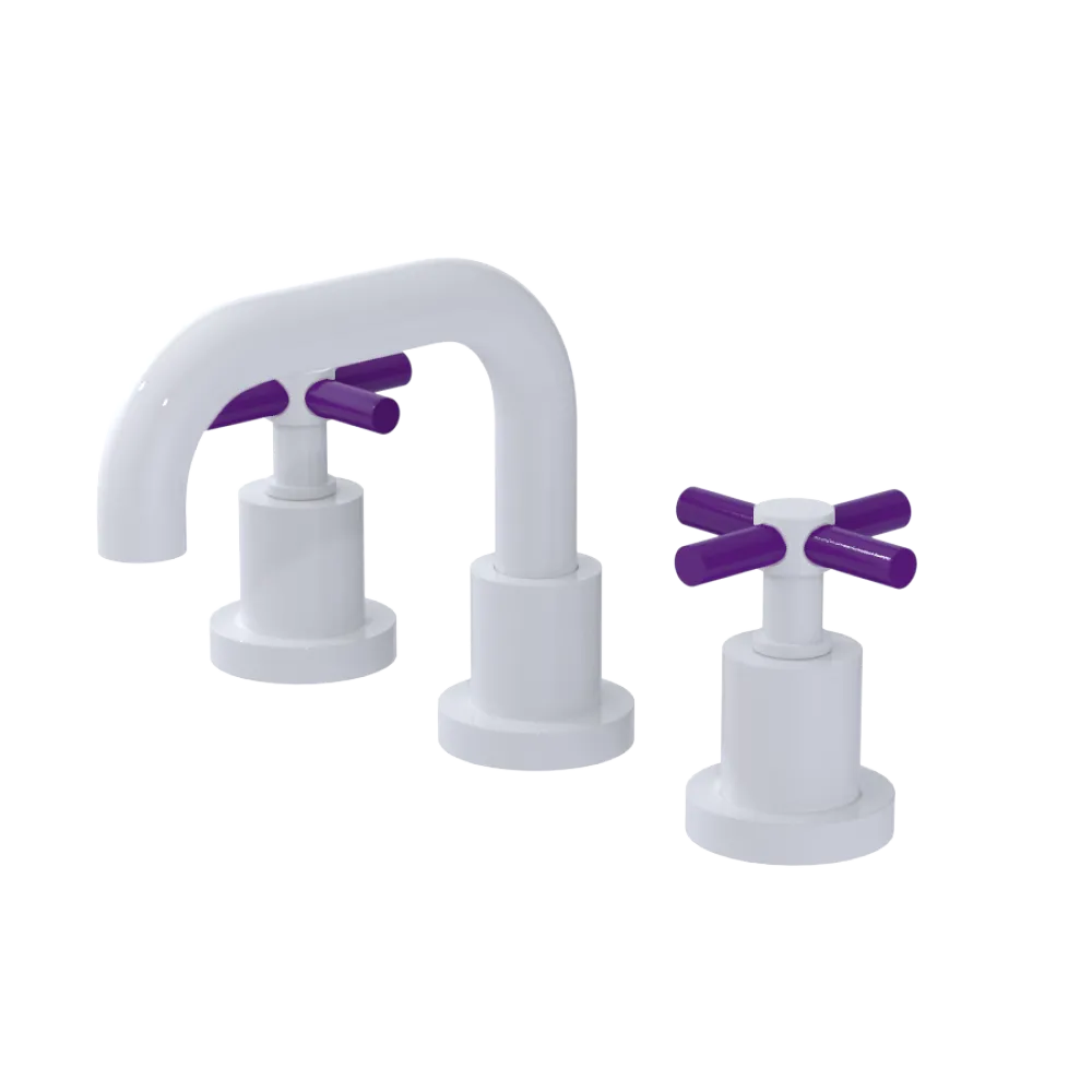 Rubinet Widespread Lav. Set. (less drain) White