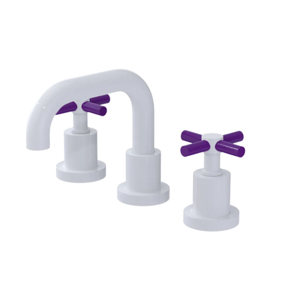 Rubinet Widespread Lav. Set. (less drain) White