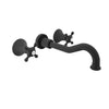 Baril Two handles wall-mounted lavatory faucet, drain not included