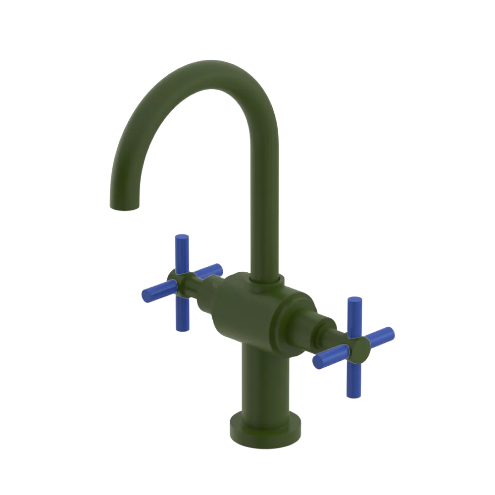 Rubinet Single Hole Dual Handle Lav. Set with LaSalle Spout (less drain) Green Envy