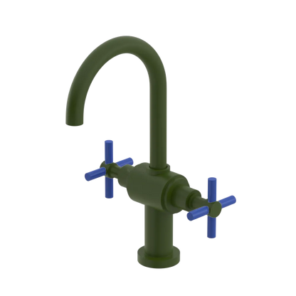 Rubinet Single Hole Dual Handle Lav. Set with LaSalle Spout (less drain) Green Envy