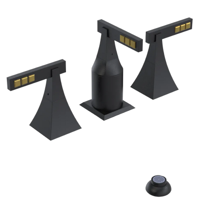 Rubinet Bidet Fitting with Spray, Diverter, and Vacum Breaker (Less Drain) Matt Black
