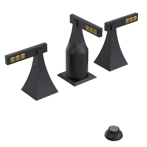Rubinet Bidet Fitting with Spray, Diverter, and Vacum Breaker (Less Drain) Matt Black