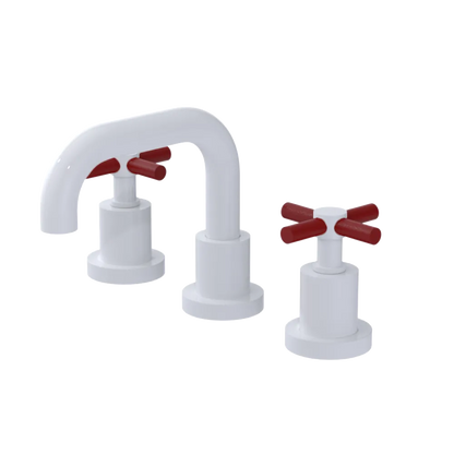 Rubinet Widespread Lav. Set. (less drain) White