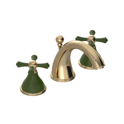 Rubinet Widespread Lav. Set. (less drain) Gold