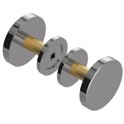 Rubinet Shower Door Knob (set) Polished Nickel