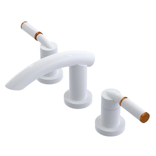 Rubinet Widespread Lav. Set. (less drain) White
