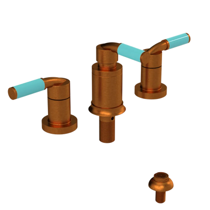 Rubinet Bidet Fitting with Spray, Diverter, and Vacuum Breaker (less drain) Antique Copper Matt
