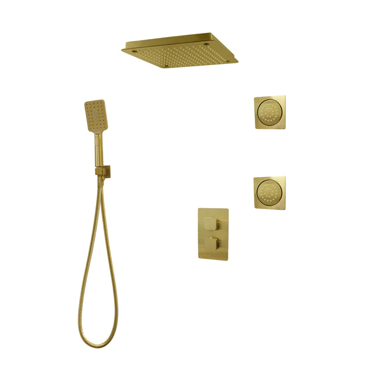 Three Way Thermostatic Shower System F57123-4C16BLB2 - Golzar Home