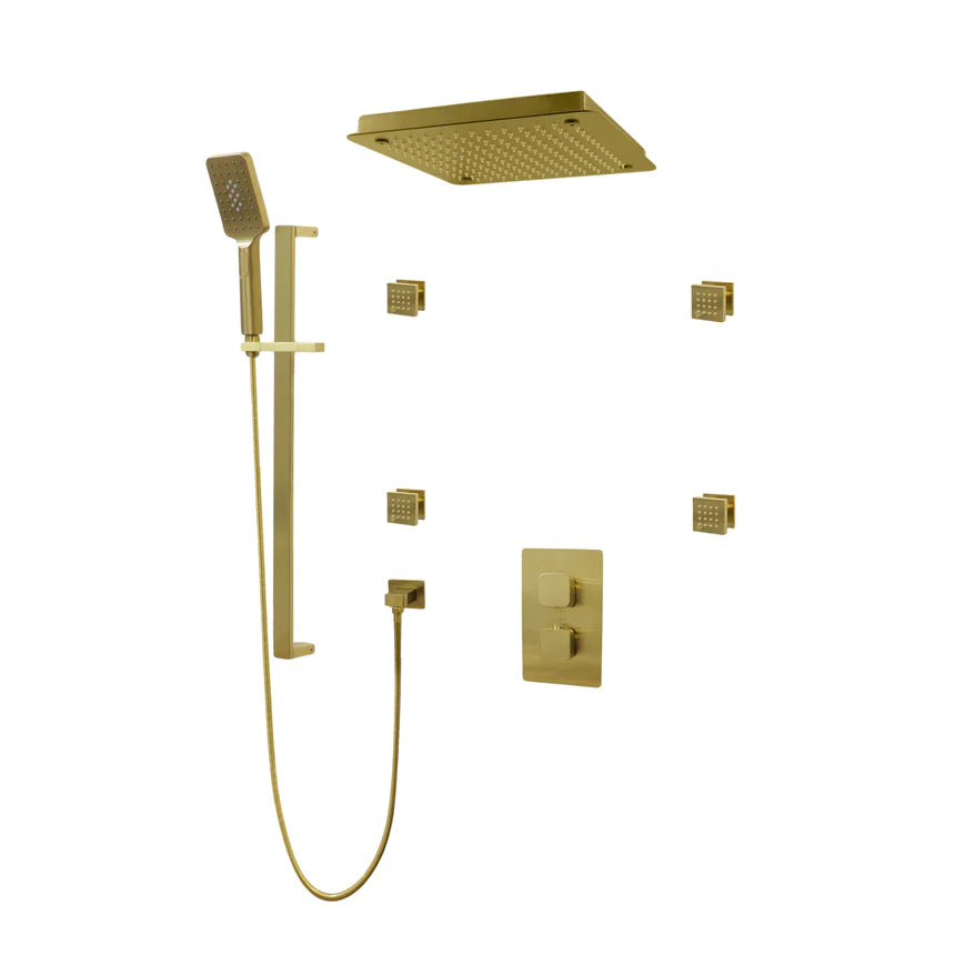 Three Way Thermostatic Shower System F57123-W16ASB4 - Golzar Home