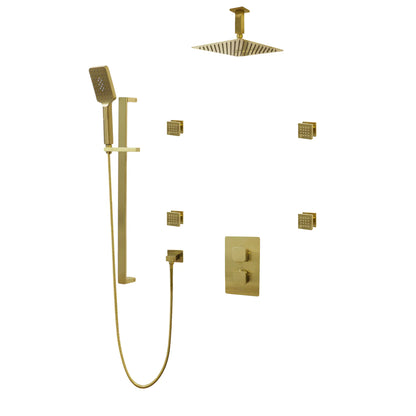 Three Way Thermostatic Shower System F57123-W16ASB4 - Golzar Home