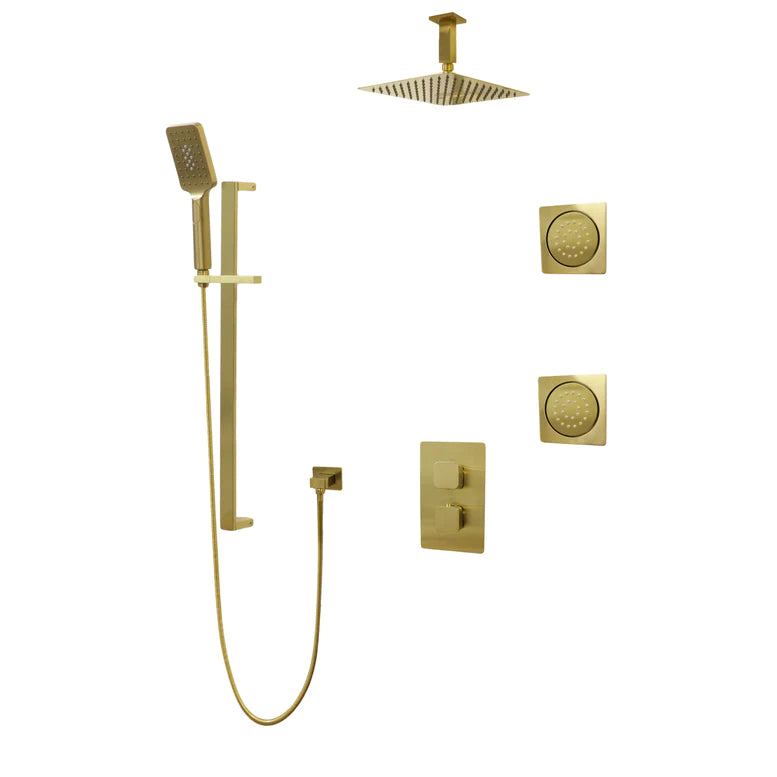 Three Way Thermostatic Shower System F57123-4C16ALB2 - Golzar Home