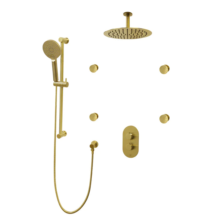 Three Way Thermostatic Shower System F57104-W12ASB4 - Golzar Home