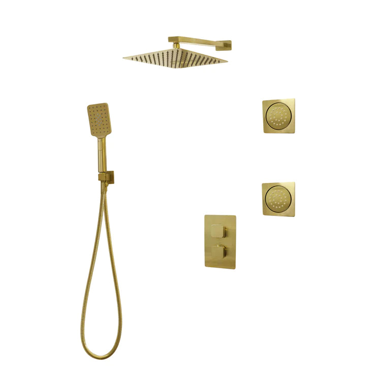 Three Way Thermostatic Shower System F57123-4C16BLB2 - Golzar Home