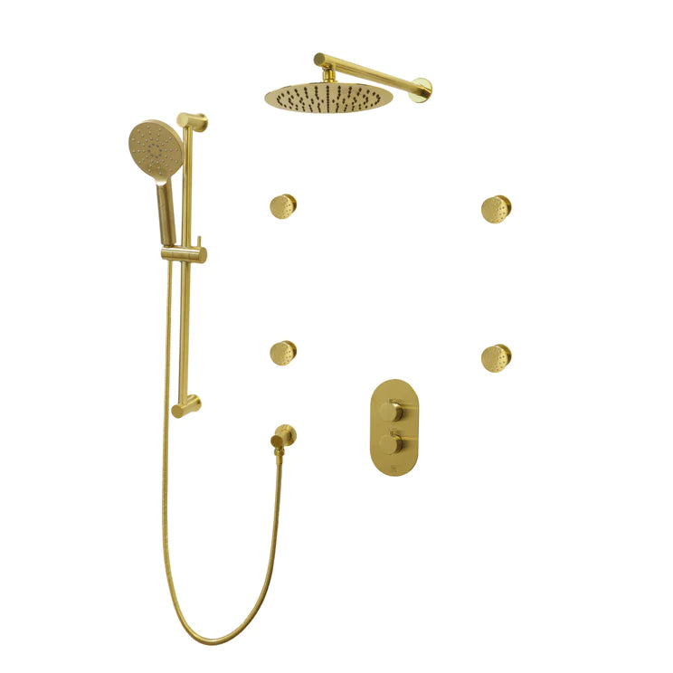 Three Way Thermostatic Shower System F57104-W12ASB4 - Golzar Home