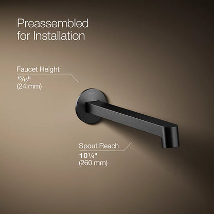 Components® Wall-mount bathroom sink faucet spout with Row design, 1.2 gpm