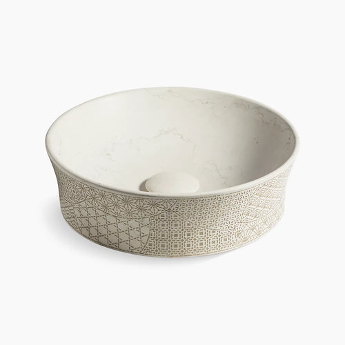 Kensho® 16" round vessel bathroom sink, no overflow