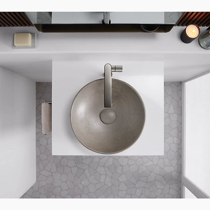 Kensho® 16" round vessel bathroom sink, no overflow