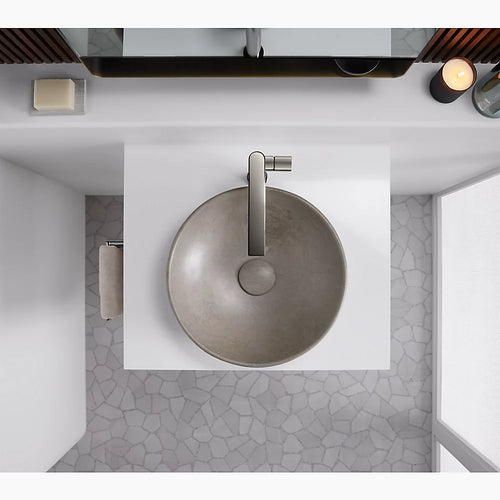 Kensho® 16" round vessel bathroom sink, no overflow