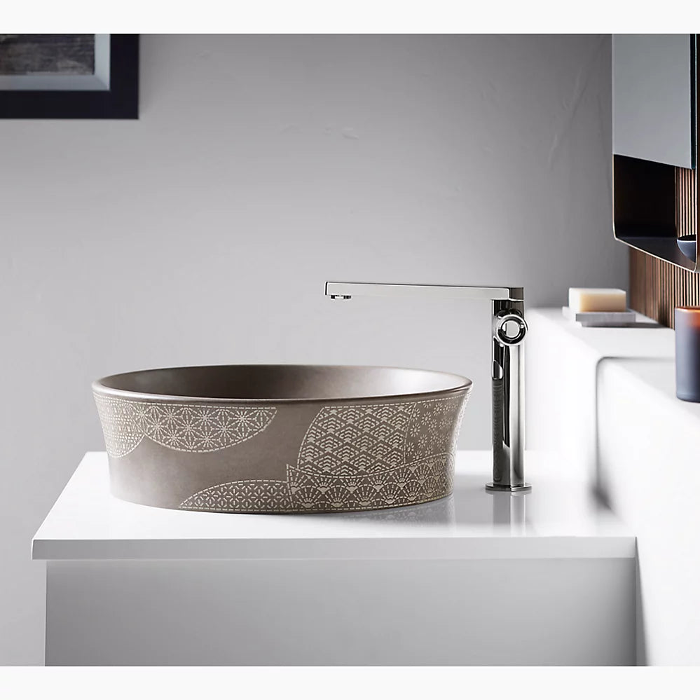 Kensho® 16" round vessel bathroom sink, no overflow