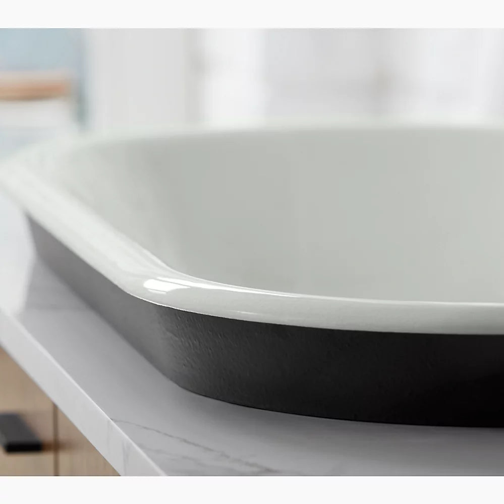 Iron Plains® 33" oval drop-in/undermount bathroom sink