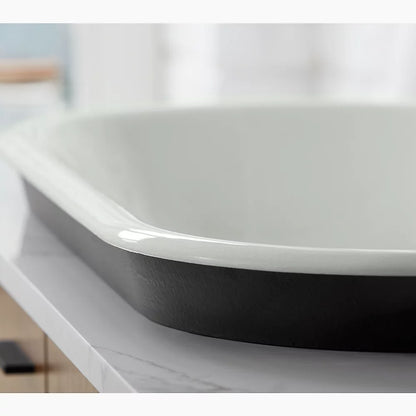 Iron Plains® 33" oval drop-in/undermount bathroom sink
