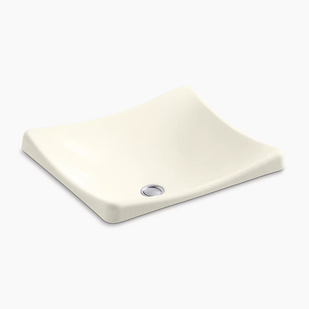 DemiLav® 18-1/4" rectangular vessel bathroom sink, no overflow