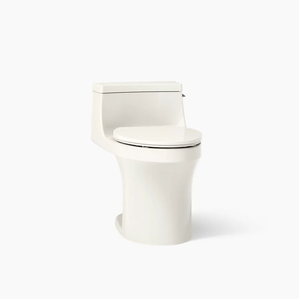 San Souci® One-piece compact elongated toilet with concealed trapway, 1.28 gpf Right Lever