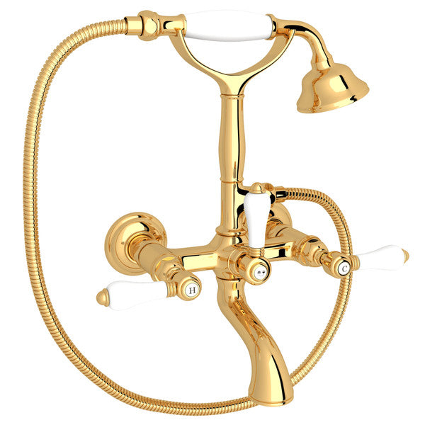 ROHL Exposed Wall Mount Tub Filler With Handshower