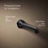 Occasion® Wall-mount bathroom sink faucet spout with Straight design, 1.2 gpm