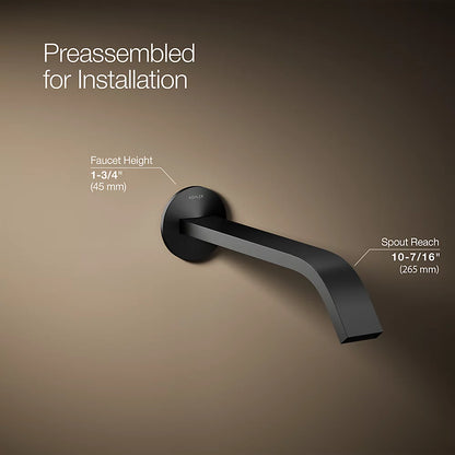 Components® Wall-mount bathroom sink faucet spout with Ribbon design, 1.2 gpm
