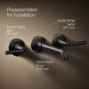 Tone™ Wall-mount bathroom sink faucet trim, 1.2 gpm