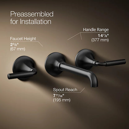 Tone™ Wall-mount bathroom sink faucet trim, 1.2 gpm