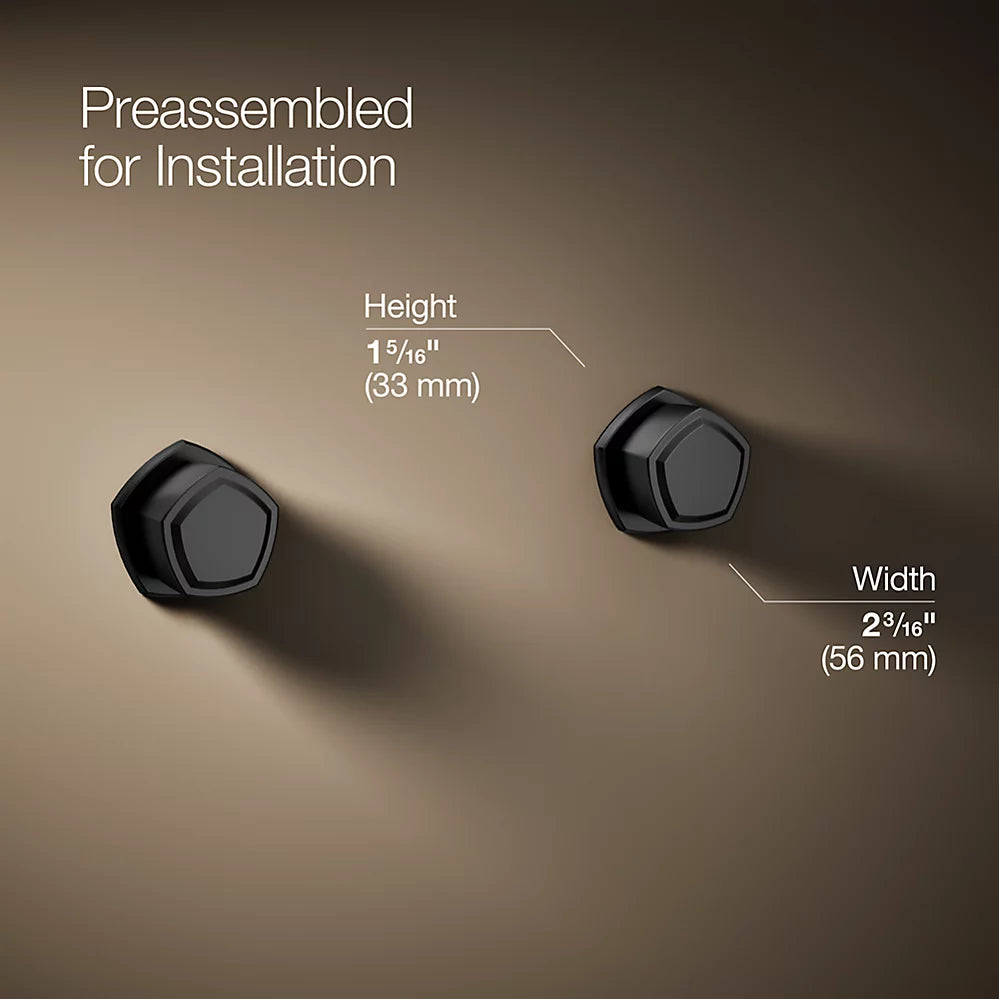 Occasion® Wall-mount bathroom sink faucet Knob handle trim, 1.2 gpm