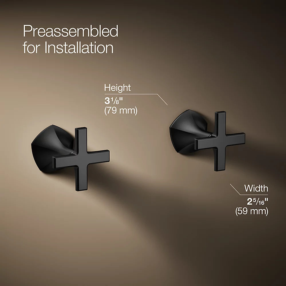 Occasion® Wall-mount bathroom sink faucet Cross handle trim, 1.2 gpm