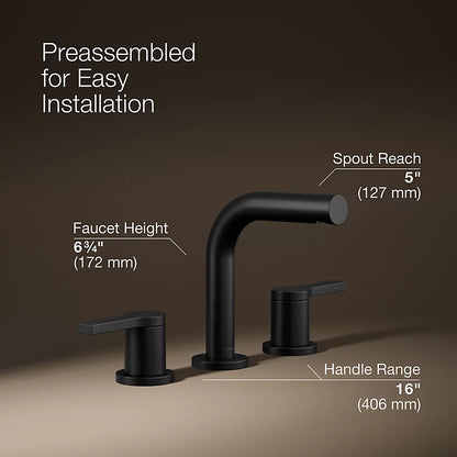 Elate® Widespread bathroom sink faucet, 1.0 gpm