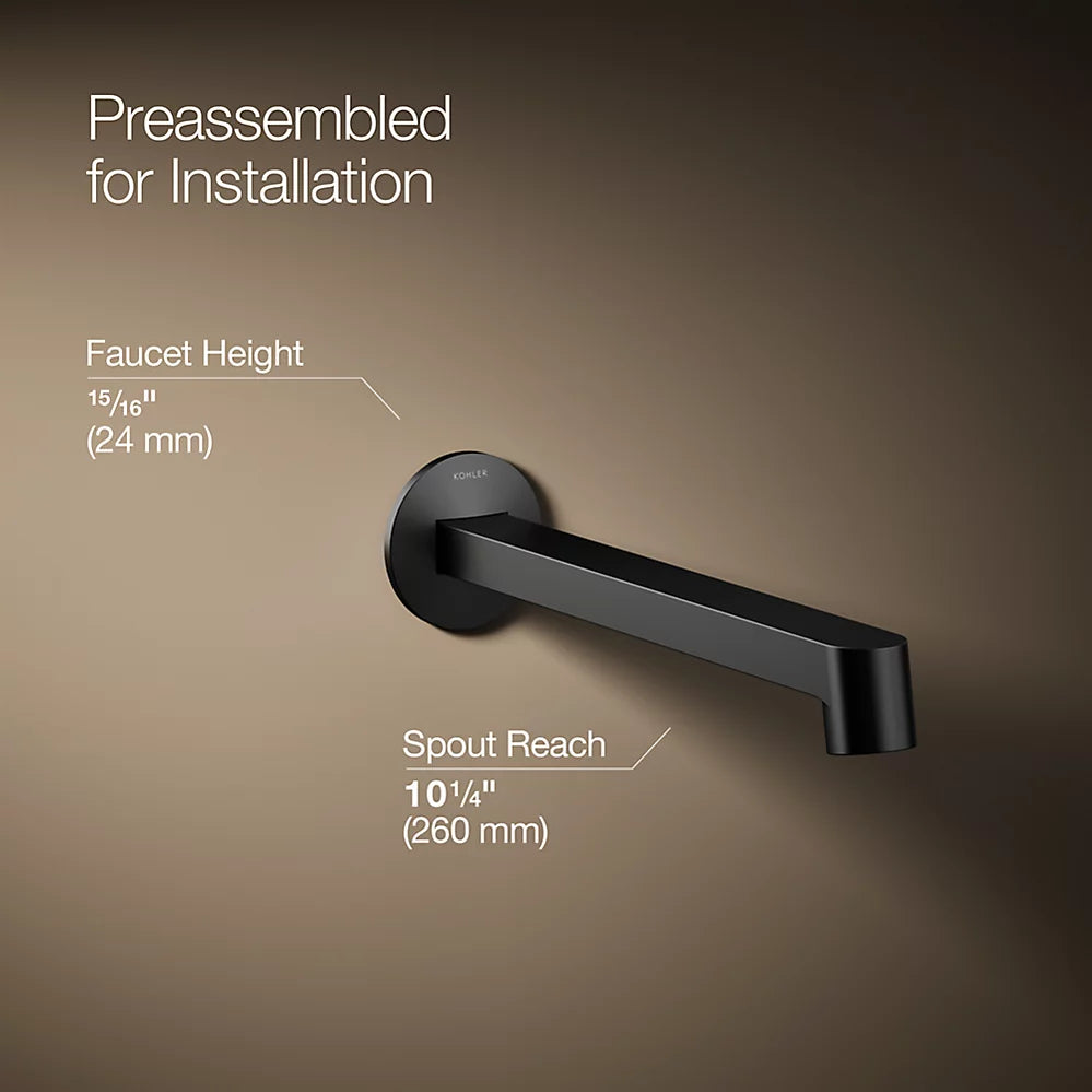 Components® Wall-mount bathroom sink faucet spout with Row design, 1.2 gpm