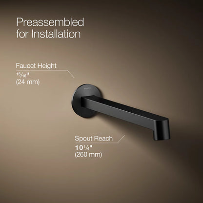 Components® Wall-mount bathroom sink faucet spout with Row design, 1.2 gpm