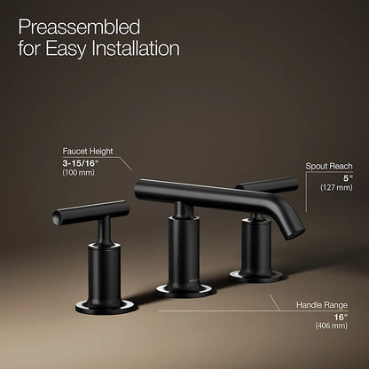 Purist® Widespread bathroom sink faucet with Lever handles, 1.2 gpm