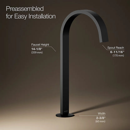 Components® Bathroom sink faucet spout with Ribbon design, 1.2 gpm