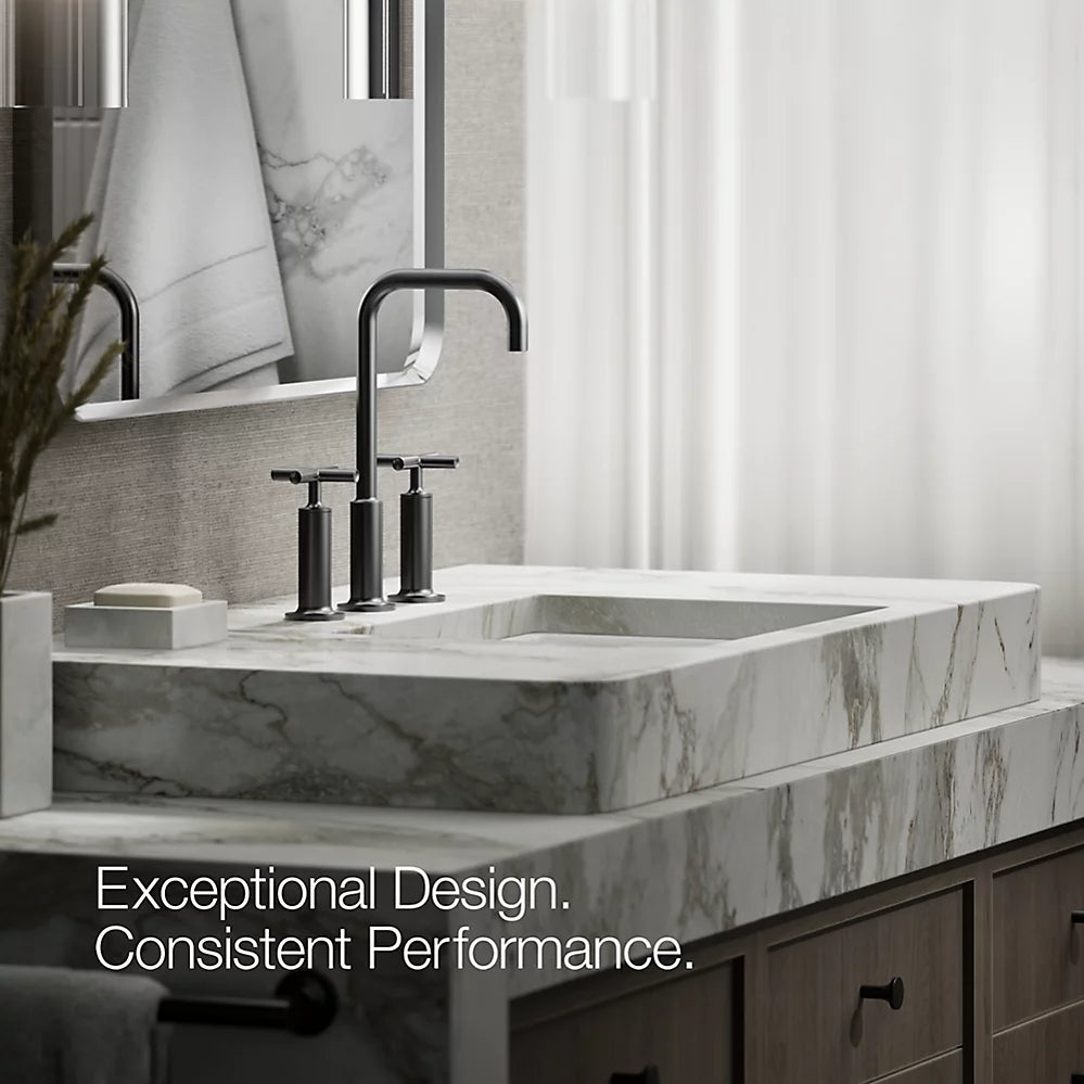Purist® Widespread bathroom sink faucet with Cross handles, 1.2 gpm