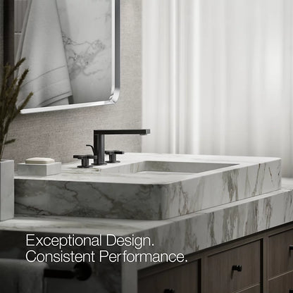Composed® Widespread bathroom sink faucet with Cross handles, 1.2 gpm