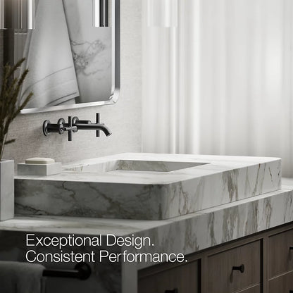 Purist® Wall-mount bathroom sink faucet trim with Cross handles, 1.2 gpm