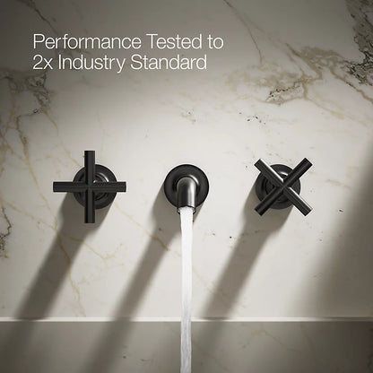 Purist® Wall-mount bathroom sink faucet trim with Cross handles, 1.2 gpm
