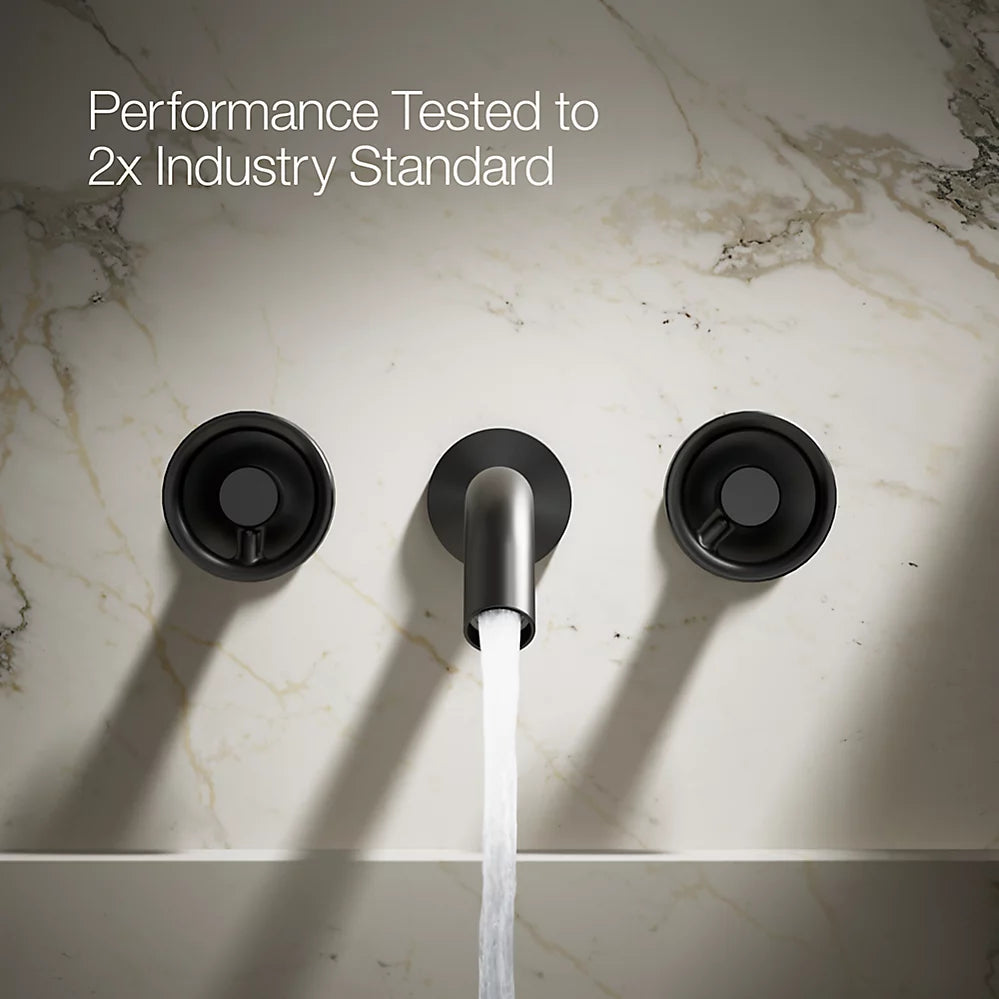 Components® Wall-mount bathroom sink faucet Industrial handle trim