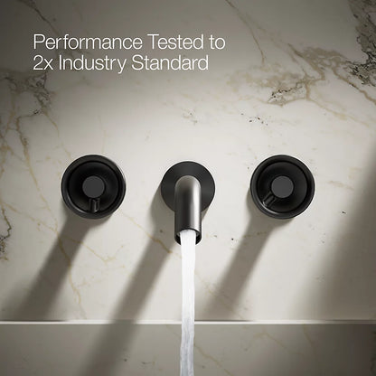 Components® Wall-mount bathroom sink faucet Industrial handle trim