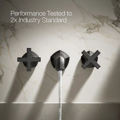 Occasion® Wall-mount bathroom sink faucet Cross handle trim, 1.2 gpm